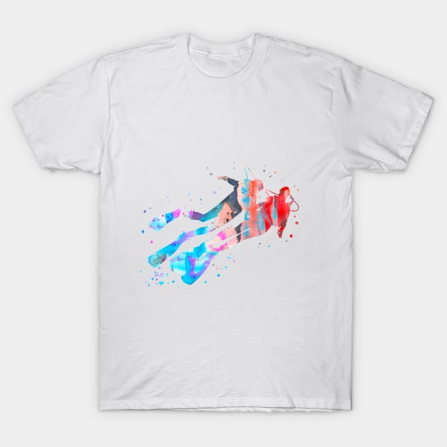 Scuba divers, scuba couple, scuba diver T-Shirt by RosaliArt